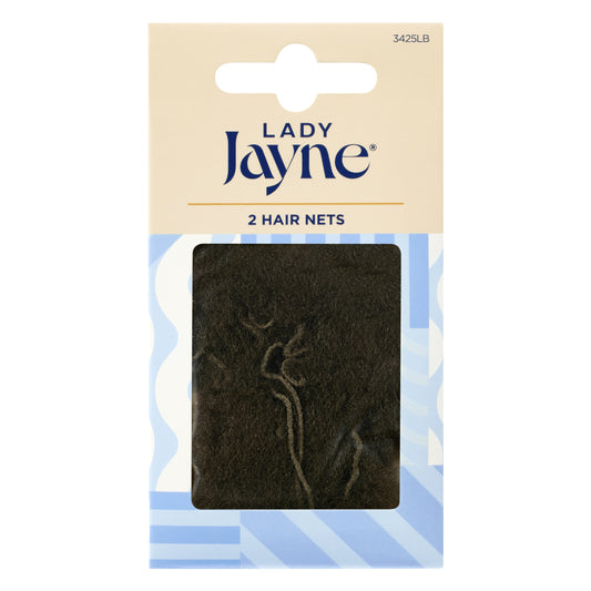 Lady Hair Net Lt Brwn Pk2
