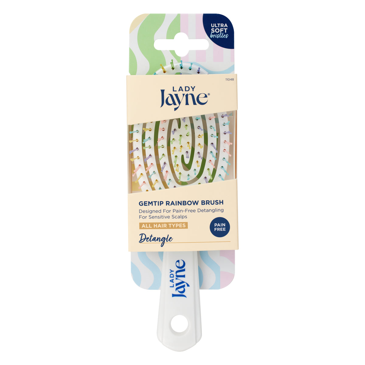 GemTip Rainbow Small Detangling Hair Brush